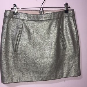 metallic miniskirt